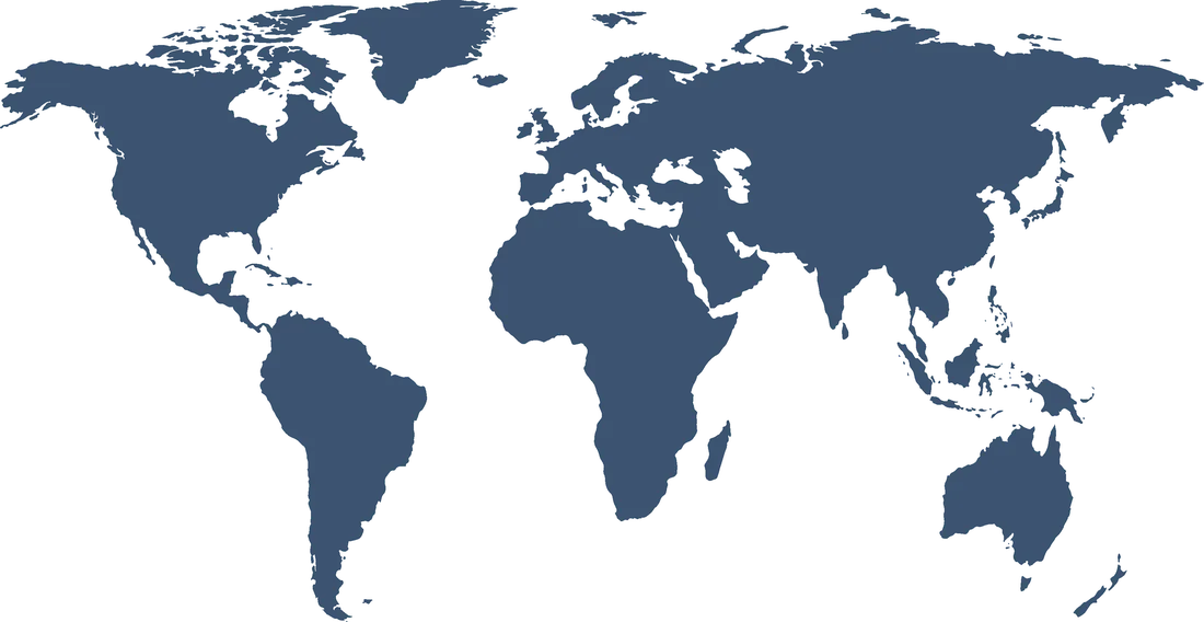 World map showing Rawbai project locations